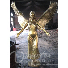 Estatua de bronce del ángel del tamaño natural de las artesanías del metal en venta